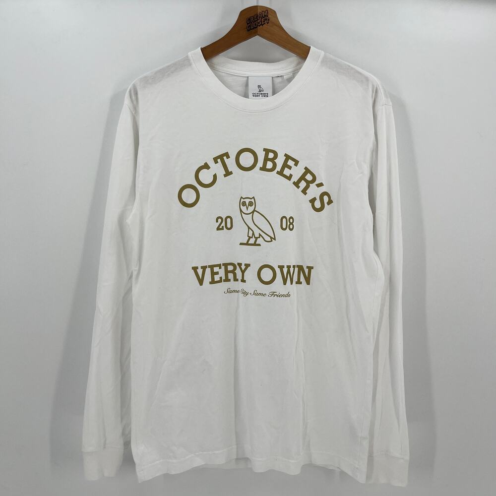 Drake Octobers Very Own OVO Iceman Gold Owl Logo Tour Merch Longsleeve M
